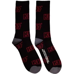 Kiss Nogavice Logo Pattern Black 40-45