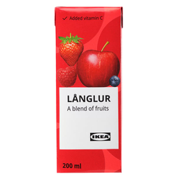LANGLUR Voćni smuti, crvena/dodat vitamin C, 200 ml