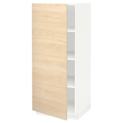 METOD Visoki element s policama, bela/Askersund im. svetlog jasena, 60x60x140 cm