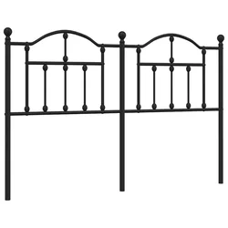 Vidaxl Kovinsko nadomestno vzglavje črno 135 cm