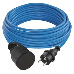 Weatherproof podaljševalni kabel 10 m/1 vtičnica/črna/PVC/230 V/1,5 mm2