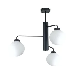 Luster na šipci FLEX 3xE27/60W/230V crna/bela