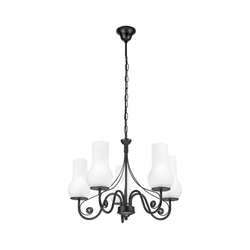 Brilagi - LED luster na lancu COTTAGE 5xE14/40W/230V crna/bela
