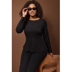 Trendyol Curve Ženska bluza Tbbaw26Af00117, Crna