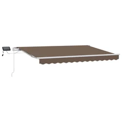 Povlačivi tende Sivosmeđa 600 × 350 cm Tkanina i Aluminij