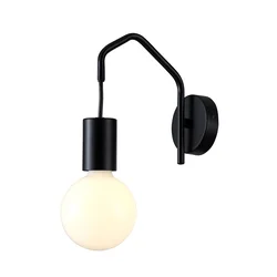 BASSO Zidna lampa 1X40W E27 Crna Mat