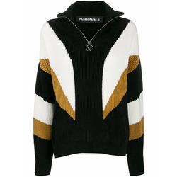 Filles A Papa - zipped knitted jumper - women - Black