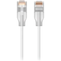 Ubiquiti UACC-Cable-Patch-EL-1M-W Nano-thin patch cable with 2.5 GbE support designed to show Etherlighting effects - UACC-CABLE-PATCH-EL-1M-W
