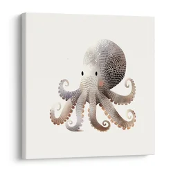 Slika igriva hobotnica pod morjem - 40x40