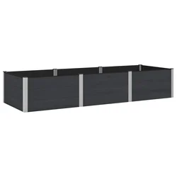 Povišena vrtna gredica Crna 300 x 100 x 54 cm