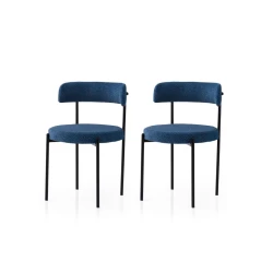 Hanah Home Set stolica Gini, 48,5x75,5x50,5 cm, 2 komada, Crno-plave