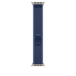 49mm Blue/Bright Blue Trail Loop – M/L - Natural Titanium Finish