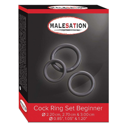 Malesation Cock Ring Set Beginner Black
