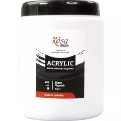 Rosa Studio Akrilna barva Black (403) 1000 ml 1 kos