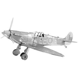 Metal Earth 3D metalna maketa Britanski lovački avion Spitfire, Srebrne boje