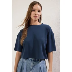 Trendyol Milla Ženska majica TWOSS25TS00048, Tamnoplava