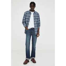 Kavbojke Levis 527 SLIM BOOT CUT moške mornarsko modra barva