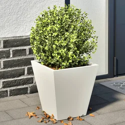 Vrtne sadilice 2 kom bijele 30x30x30 cm čelične