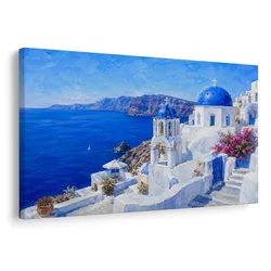 Slika modre kupole Santorinija - 30x20