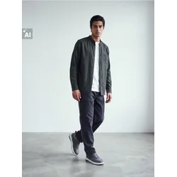 Sinsay - Pamučna slim fit košulja - tamno zelena