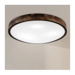 Brilagi - Plafonsko svetlo CARVALHO SLIM SMOKEY 3xE27/60W/230V hrast prečnik 47,5 cm
