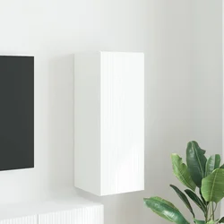 TV zidni ormar Zidne Bijelo 30 x 31 x 80 cm Konstruirano drvo