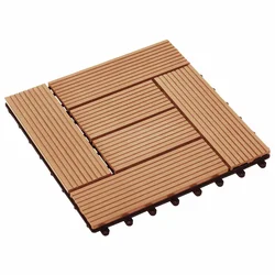 Pločice za decking 11 pcs Tikovina 30 x 30 cm