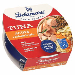 TUNA ACTIVE S KVINOJO IN LEČO, DELAMARIS, 170G