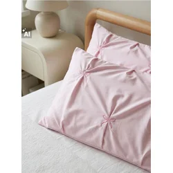 Sinsay - Set jastučnica sa naborima i vezom mašni - pastelno roze
