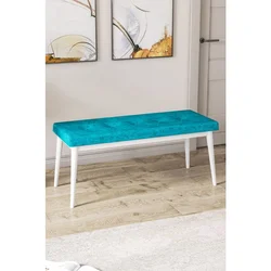 Hanah Home klupa Pera Bench, 105 cm, tirkizna / bela