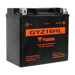 Yuasa Super MF GYZ16HL Motorcycle Battery (integrated)