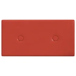 Vidaxl Stenska glavna postelja 12 szt. Rdeča 30 x 15 cm Umjetno usnje
