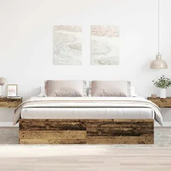 vidaXL Posteljni okvir brez vzmetnice star les 180x200 cm