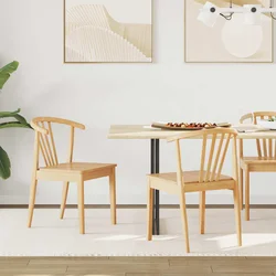 vidaXL Jedilni stol 2 pcs Naravna Trda guma