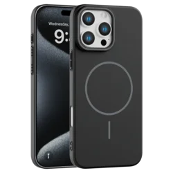 Rigid Silicone MagSafe maska za iPhone 16 Pro – crna