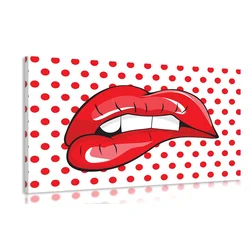 Slika pop art ustnice - 30x20
