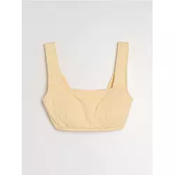 Sinsay - Strukturalni gornji deo bikinija tipa beach top - boja pšenice