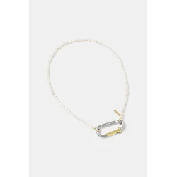 Ogrlica Aries Mini Carabiner Pearl Necklace