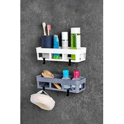Hermia Set Organizatora za kupatilo Ge-2Likoseaski, Sivo-bela