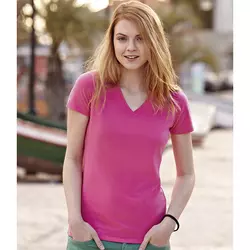 FRUIT OF THE LOOM Ženska Majica Fit V-Neck Tee Light Pink 61054052