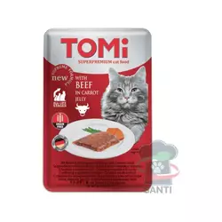 Tomi Komadići mesa u želeu za mačke, 100 g - ćuretina i spanać