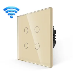 BingoElec Četvoropolni WiFi touch prekidač, Zlatni