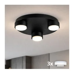 Brilagi - LED RGB plafonsko svetlo MONO sa prigušiva 3xGX53/14W/230V Wi-Fi Tuya, prečnik 30 cm, crno