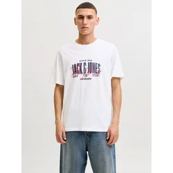 JACK & JONES Majica JJAERO temno zelena / rdeča / črna / bela