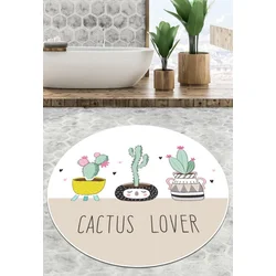 LEssentiel Maison Kupatilski otirač Pink Cactus, 80cm, Šareni