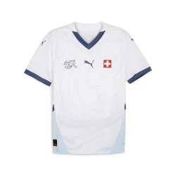Mens Puma Switzerland 2024 Away Jersey, White, Size 3XL, Sport