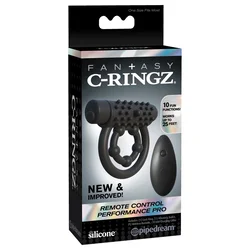 FCR RC Performance Pro Silicone Dual Ring with Remote 10 Modes Black OFC008A