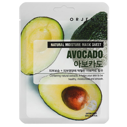 ORJENA Sheet maska za hidrataciju lica Avokado Natural Moisture