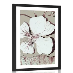 Plakat s paspartujem kapucinka v očarljivi izvedbi - 20x30 silver