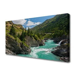 tulup.si Slika na platnu Gorovje river landscape 125x50 cm